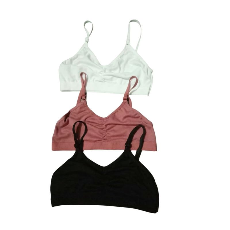Cotton Non-Padded Sport Bra – Full Coverage, No Underwire, Everyday Essentials, Pack of 3-image-19