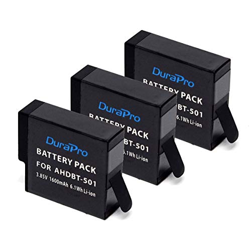 kit Carregador Triplo +3x baterias DuraPro GoPro Hero 5 6 7 Black