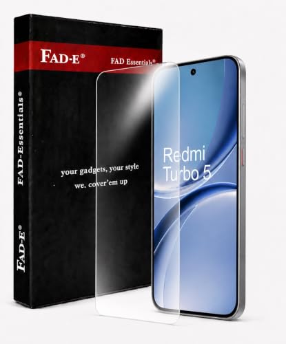 Image of FAD-E Ultra Clear Tempered Glass Compatible for Redmi Turbo 5 (6.59 inch) | Screen Guard Protector , Borderless Full Transparent Design