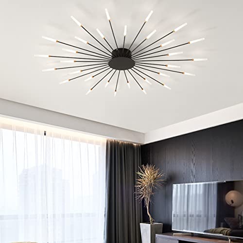 Lumière pendentive noir design pour un éclairage de salon chic et tamisé