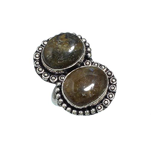 Bague en labradorite anti-ternissement argent sterling fait main