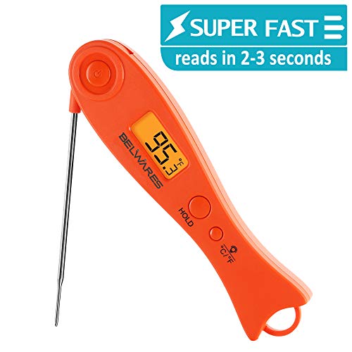 Instant Read Kitchen Meat Thermometer - Digital Food Thermometer for Cooking, Smoker, BBQ