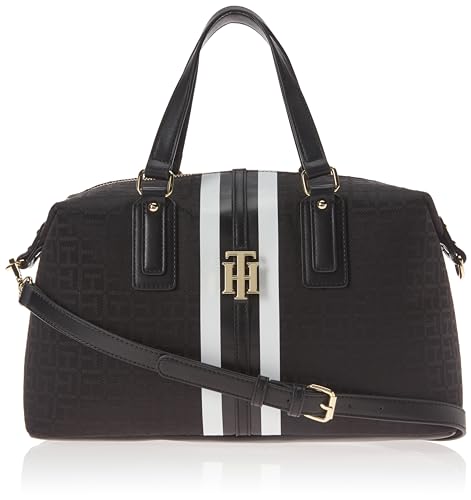 Tommy Hilfiger Bolsa tiracolo feminina Jaden, Tonal, preto, One Size