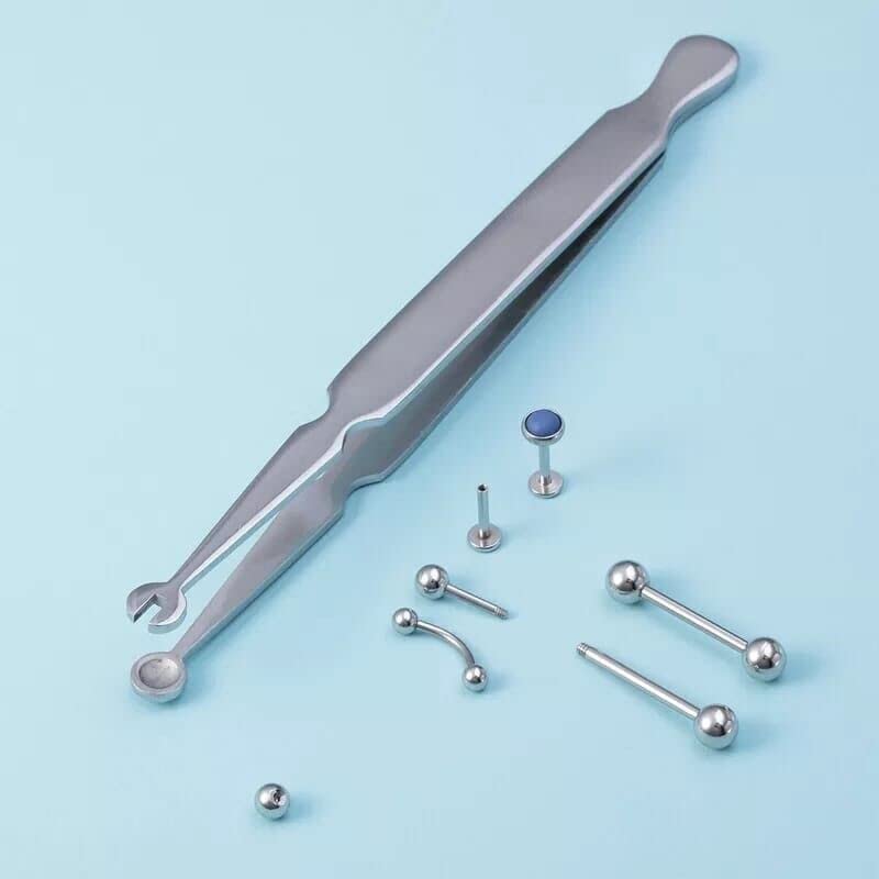 BEAD BALL HOLDING TWEEZERS 4 1/2 BODY PIERCING TOOL-image-43