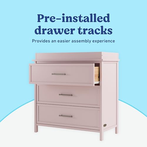 Graco Classic 3 Drawer Changing Table Dresser (Blush) - GREENGUARD Gold ...