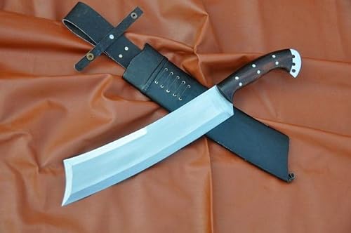 16 Inches Long Blade Jungle Cleaver Machete-Large Hand Forged Machete Knife-Chopper-Forged-Tempered-Sharpen-Leaf Spring #TOP4