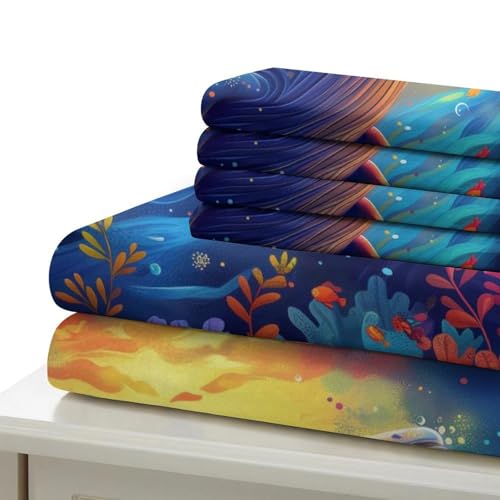 Housse de couette baleine anti-plis en microfibre douce avec fermeture éclair