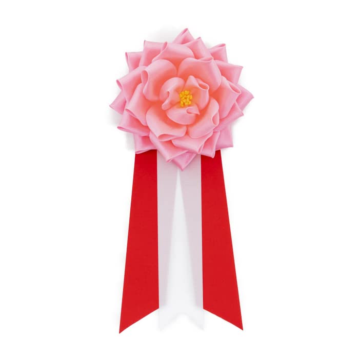 Amazon | 記章 大リボンバラ ピンク 式典 胸章 パーティ イベント タレ
