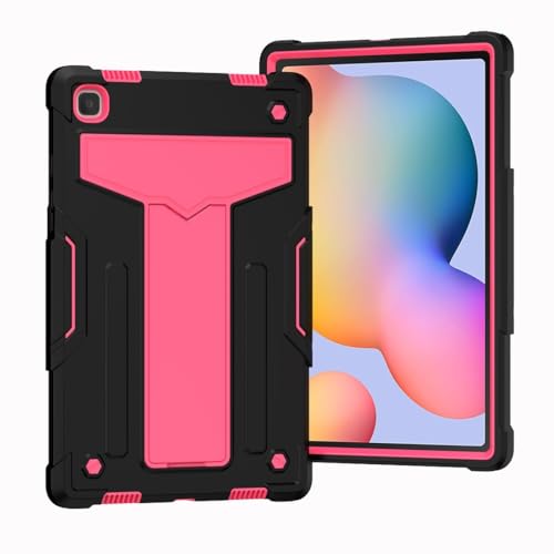 Coque Samsung S6 Lite antichoc évite les bris d'écran avec support noir rose
