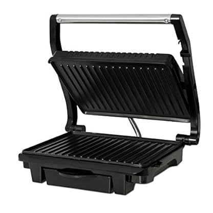 eldom GK120 Elektrogrill mit direktem Kontakt, Leistung 1000 W, Gehäuse aus Edelstahl, Größe 25,5 x 17,8 cm…