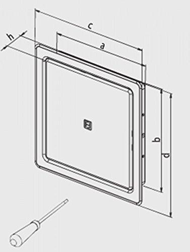 Qualitäts-Edelstahl-Revisionstür-Revisionsklappe 300x300mm mit gebürsteter Oberfläche