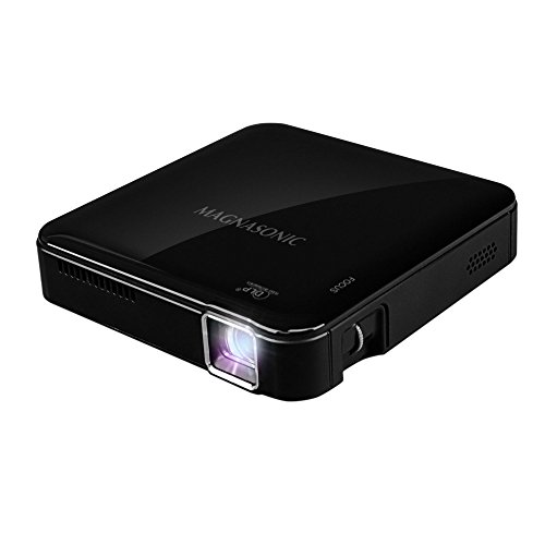 Magnasonic Mini Portable Pico Video Projector PP71, HDMI, Battery, Speakers, 50 ANSI Lumens for Movies, Presentations