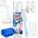 Sneaker Reiniger mit Bürste, Schuhreiniger für Weiße Schuhe 200ml