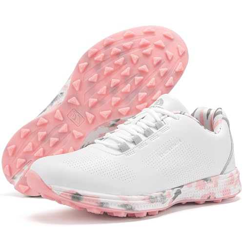 Zapatos de golf para mujer sin clavos que evitan resbalones en el campo