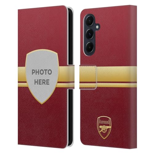 Coque portefeuille personnalisée Arsenal FC pour Samsung Galaxy A55 5G rouge cuir