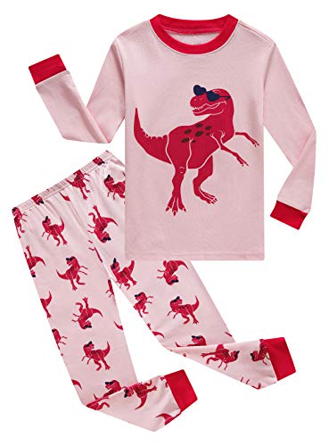 Image of KikizYe Girls Pajamas Set Kids Long Sleeve PJs Cotton Jammies