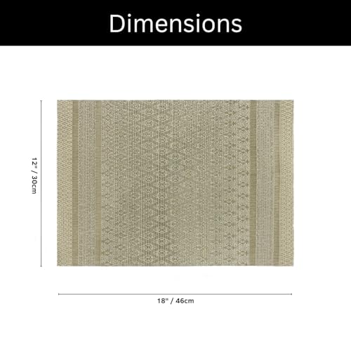 Image of Amazon Brand - Umi PVC Vinyl Diamond Design Placemat ST0769TH - Heat Resistant, Wipe Clean, Anti-Skid Table Mats for Dining Table, KitchenHome Decor (30x45 CM Gold Set of 6)