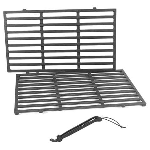 JEASOM 17.5 Inch Grill Grates and Grid Lifter Set,Replacement for Weber 7637, Spirit 200 Series Spirit E210 E220 S210 S220 Gas Grills with Front Control Panels Cover