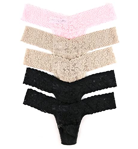 Hanky Panky Signature Lace Low Rise Thong 5-Pack, One...