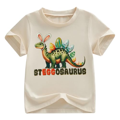 Image of Easter Bunny Shirt for Toddler Boys Girls Kids Funny Rabbit Letters Graphic Cotton Short Sleeve T-Shirt Top