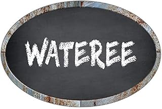 WATEREE Oval Chalkboard Look with Chalk Style Font Effect 6" Wide Decal Bumper Sticker for use on Any Smooth Surface