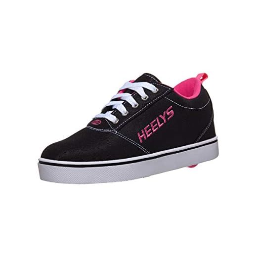 HEELYS Girl's Pro 20 (Little Kid/Big Kid/Adult) Black/White/Pink 2 Little Kid M