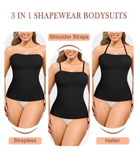 ciksob Regatas de compressão, modeladoras para mulheres, controle de barriga, sem costura, emagreced