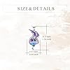 YONFQE Dragon Necklace 925 Sterling Silver Heart Crystal Pendant Mythical Guardian Jewellery Gift for Women (Purple Crystal) #4