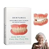 Adsorptive Denture – Natürlich aussehende, bequeme Zahnprothese, natürlich aussehende Silikon-Zahnprothese für den gesamten Mund, ideal für Komfort und Schönheit (1pcs)