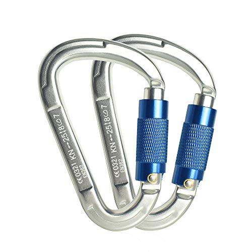 登山用 カラビナ ロック クライミング用 オートロック カラビナ 大型 頑丈 おおきめ フック からびな ブラックダイヤモンド 25kn 2500kg Ce認証 超軽量90g 脱落防止 登山用品 ブルー2個 Aixeou A15 の最安値と通販店 取扱店なし サープラ