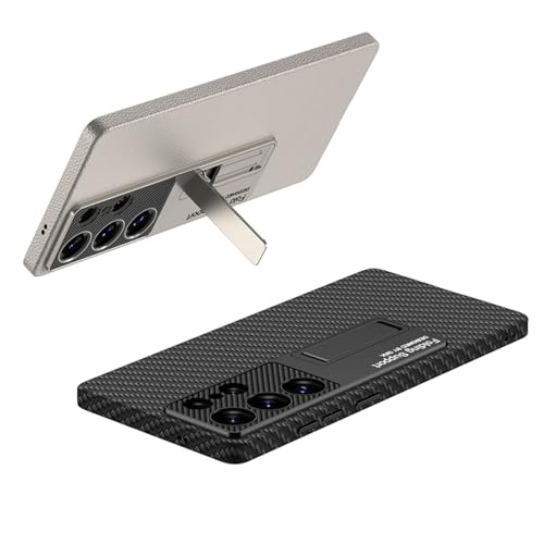 Étui Samsung Galaxy S25 Ultra en cuir noir discret avec support intégré - 7