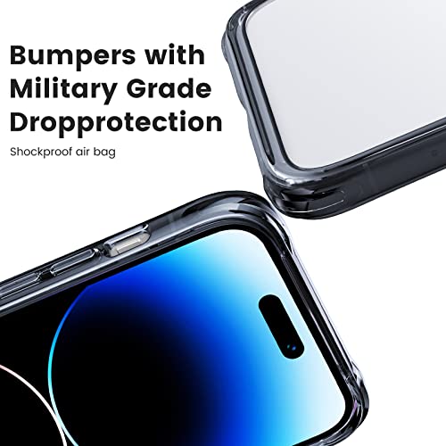 Mkeke For Iphone 14 Pro Max Case Black Clear, Not Yellowing Phone Case For Iphone 14 Pro Max Clear With Slim Protective Cover & Shockproof Bumper Black Clear 2022 #TOP3