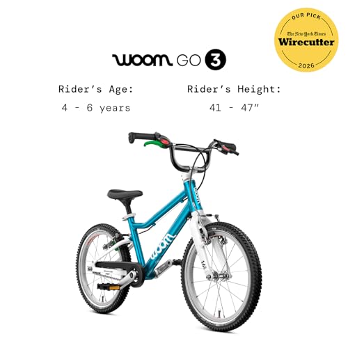 Image of woom GO 3 & GO 3 AUTOMAGIC Kids Bike, 16 Inch Lightweight, Ages 4-6