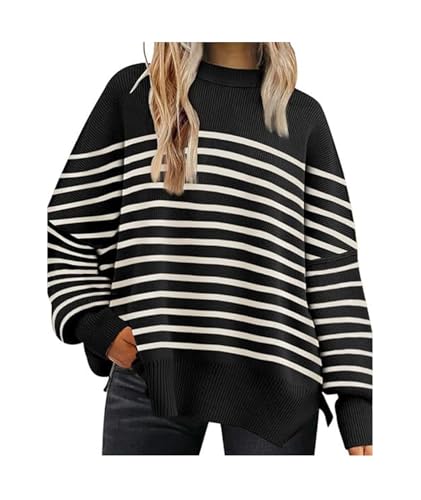 Image of SEMATOMALA Women's Oversized Plain Batwing Sweaters Fall Winter Crewneck Trendy Pullover Knit Jumper Tops
