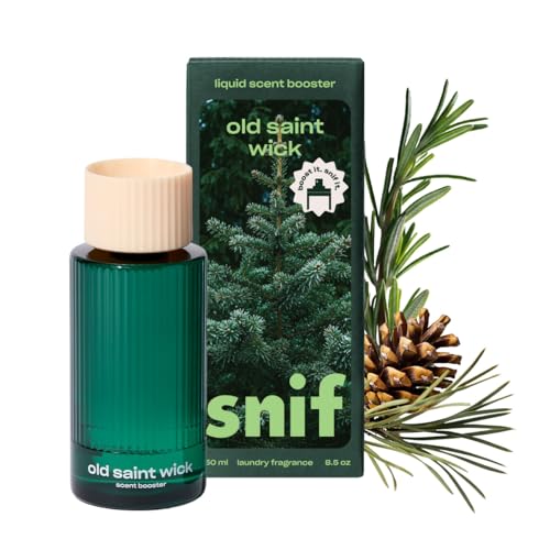 Snif Old Saint Wick Scent Booster, Fresh-Cut Pine, Fir Balsam & Cedarwood Holiday Scent, 25 Loads, Non-Irritating to Skin, Clean, Non-Toxic, Vegan, Cruelty Free, 8.5oz