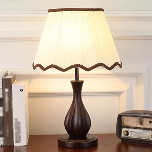Lampe de bureau rétro forme de vase design élégant en tissu