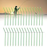 DURANTEY 30 Stück Anti Tangle Boom mit Auftriebskörper Mit Wirbel AntiAnti Tangle Boom Metal Angeln Zubehörröhrchen 220mm Fishing Anti Tangle Boom Set Grün Anti-tangle Feeder für Karpfen-Angeln