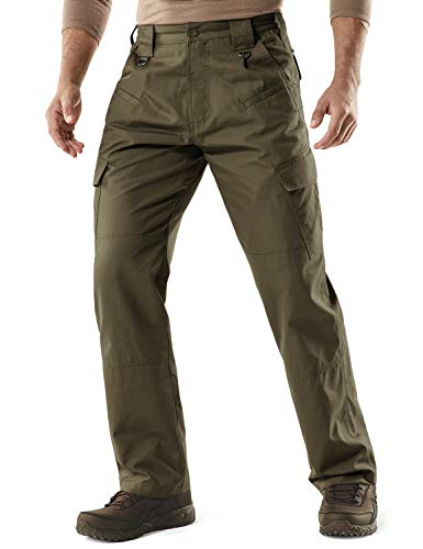 CQR Men's Tactical Pants, Water Repellent Ripstop Cargo Pants, Lightweight EDC Hiking Work
