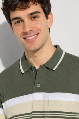 Image of SANE ORIGINALS Full Sleeves Textured Polo Tshirt for Men with Pocket || Long Sleeves Collar and Pocket T-Shirt for Men