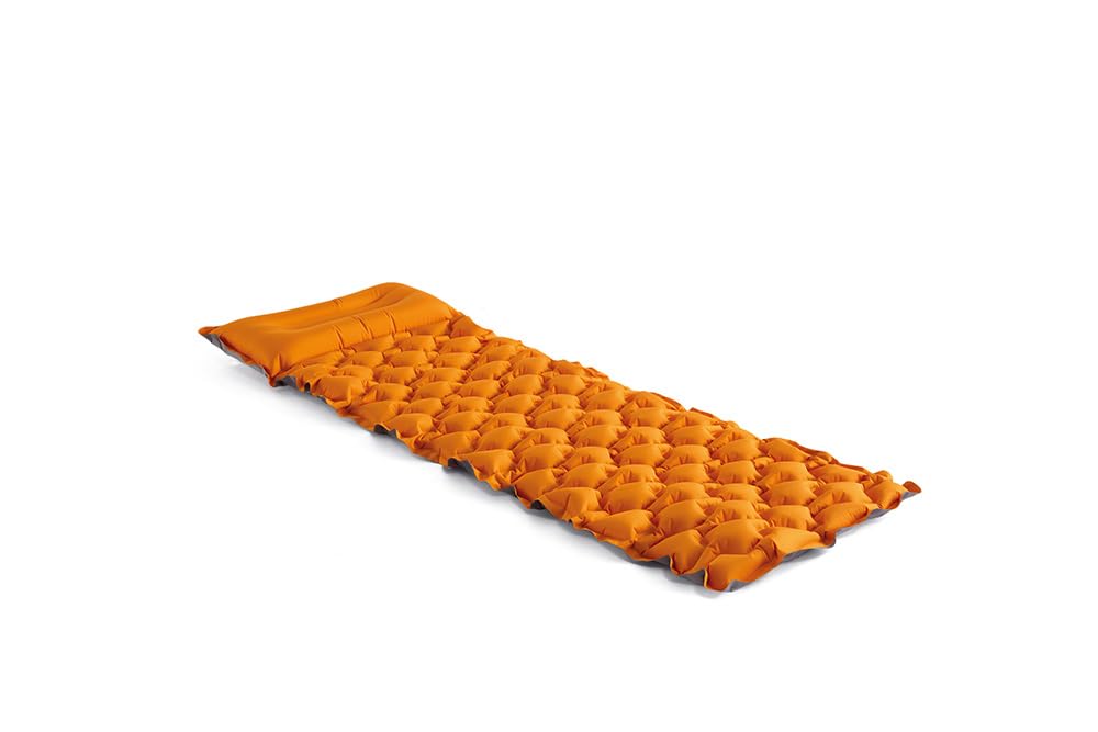 Intex 64098NP nadmuchiwany materac kempingowy z tworzywa TPU, konstrukcja falista, pomarańczowy, 71 x 1,91 m x 6 cm