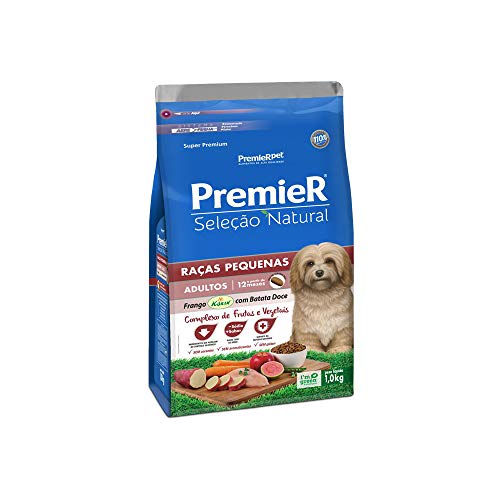 Ração Premier Seleção Natural para Cães Raças Pequenas Frango com Batata Doce - 2,5kg Premier Pet para Todas Pequeno Adulto -