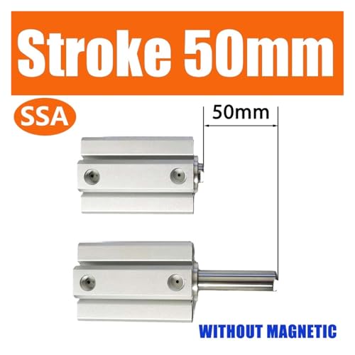 Cylindre pneumatique STA63 course 50mm - Piston compact carré alésage 63mm