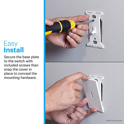 Cache-plaque murale sans vis pour rénover facilement un interrupteur à bascule simple