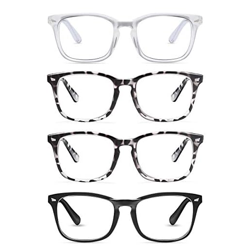 4 Pack Blue Light Blocking Reading Glasses for Women Men, 1.5 Stylish Computer Reading Glasses with Spring Hinge TR90 Lightweight UV Protection Anti Glare Eyestrain (4 Pack , 1.5)