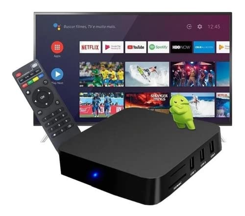 Smart Tv Box Android Canais sem Mensalidades10.1,8K, 5G,4Gb RAM, 64Gb de memória interna