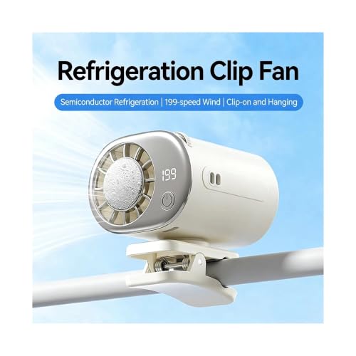 Ventilador de clip portátil Genérico blanco con rotación de 360 grados 5