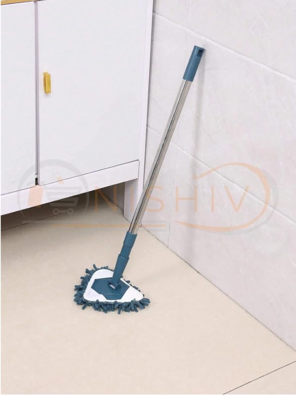 NISHIV Foldable Microfiber Triangle Shape Fan Cleaning Duster Flexible Fan mop for Easy Cleaning of Home Kitchen Car Ceiling and Fan Dusting Office Fan Cleaning Brush with Long Rod (Blue) (B0CVSCZD9J) Amazon Price History, Amazon Price Tracker