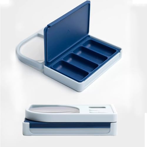 Distributeur de pilules automatique avec alarme puissante et loupe de poche