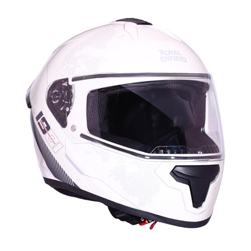 Image of Royal Enfield Override FF Terrane Full Face Helmet | Aerodynamic Spoiler | High-Impact ABS Shell | Certification: ISI & DOT | UV Treated Scratch Resistant Visor | Micrometric Buckle | Grey XL