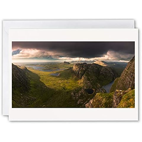 Neil Barr Stac Pollaidh, Beinn an Eoin, Inverpolly and Assynt from Coigach - Scotland Greeting Card by Scottish Landscape Photographer Blank Inside Cover